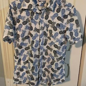 Male button up fun print